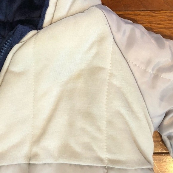 Carter’s Baby Boy Bundle Up Cozy Pram Navy Blue 0-6 Month Preowned - Picture 7 of 9